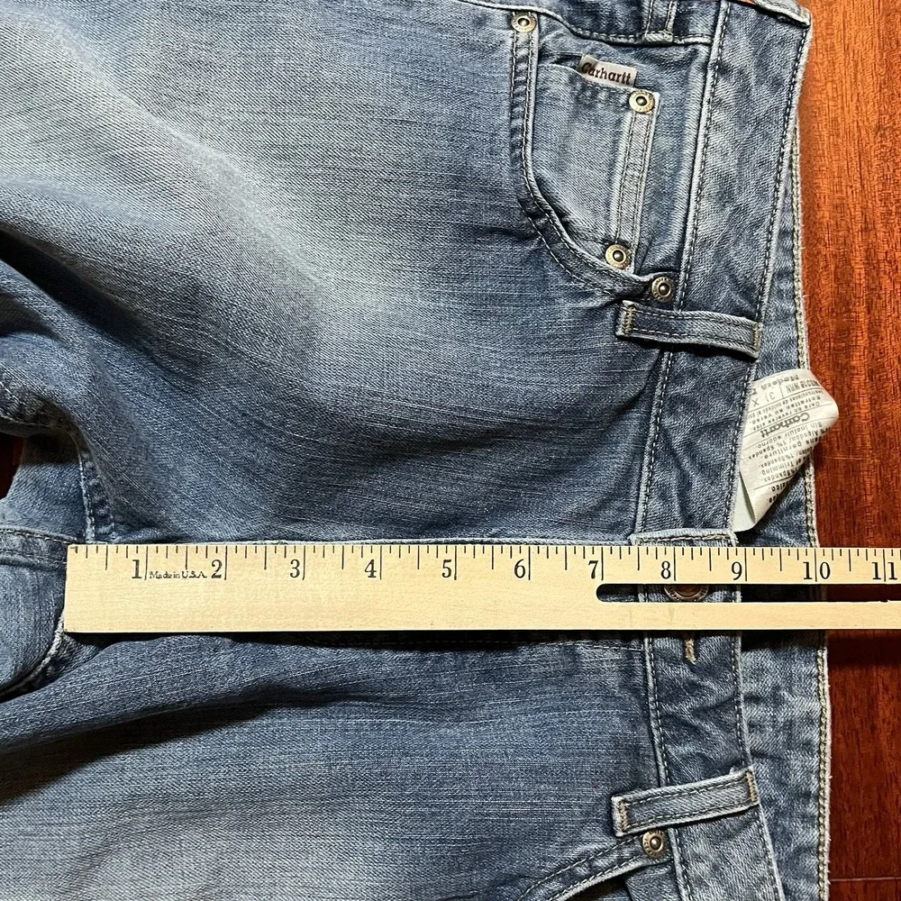 Carhartt Jeans Mens 31x34 Fits 33x32 Blue Light Wash Denim Modern Fit Workwear